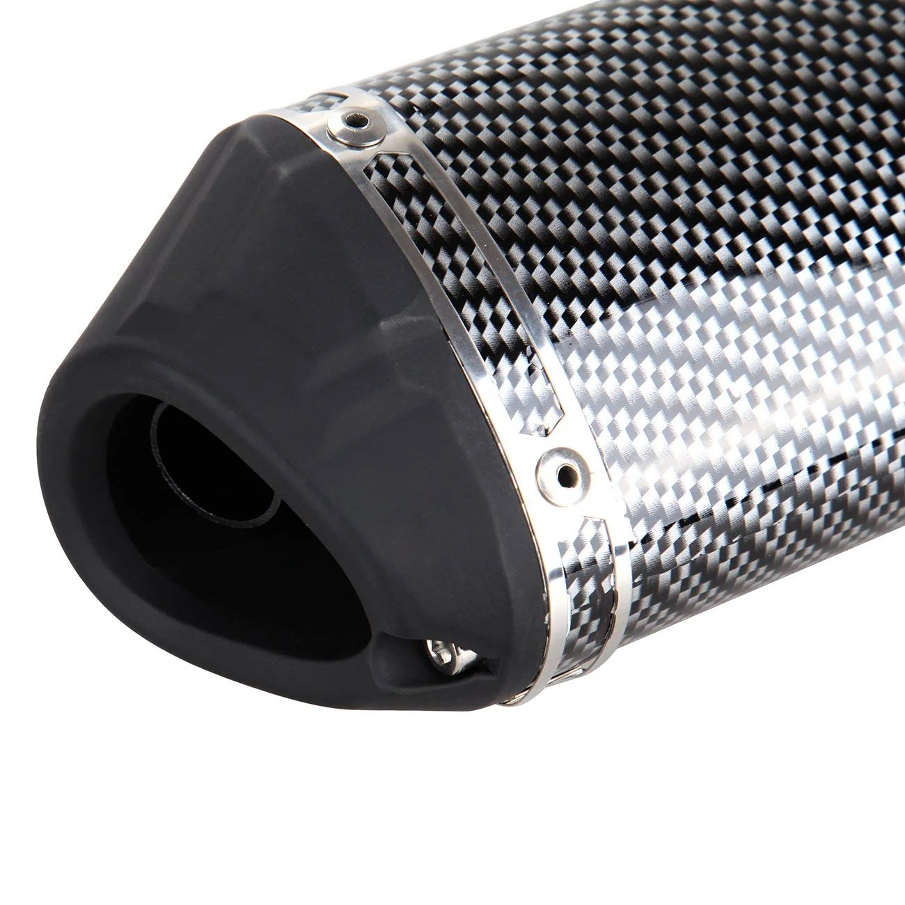 Carbon Fiber 38mm Motorcycle Scooter Exhaust Muffler Pipe W/ Movable Silencer - Image 4