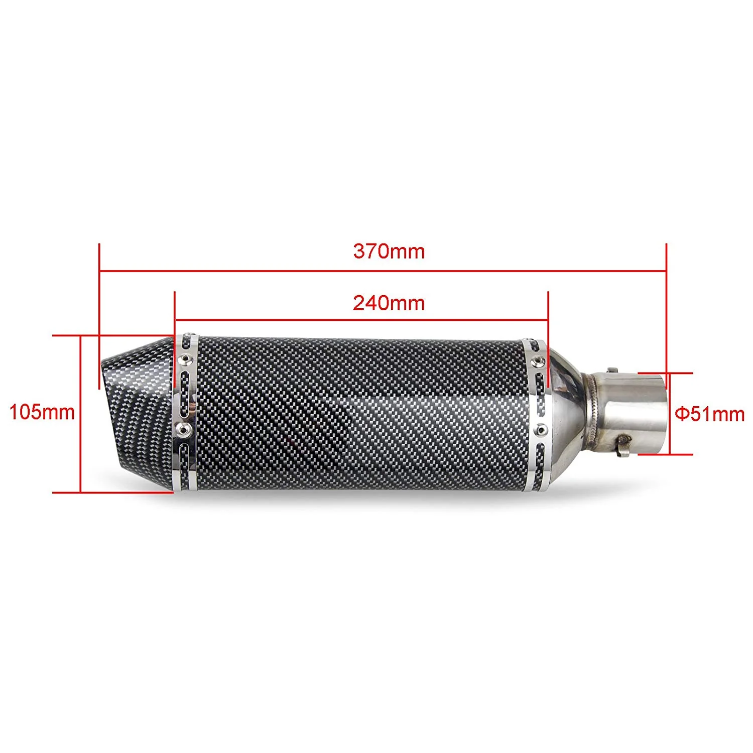 Venom Carbon Fiber Exhaust + Removable DB Killer - Image 3